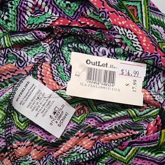 #580 Junior small Trippy print palazzo pants 31.5" inseam - Picture 4 of 5